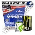 PROMO STACK MEX American Standard Whey 5 Lbs. / Animal Pak 44 / Muscle Pharm Creatine  300g