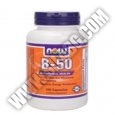 NOW VITAMIN B-50 COMPLEX MAX EFFECTIVENESS-100caps.