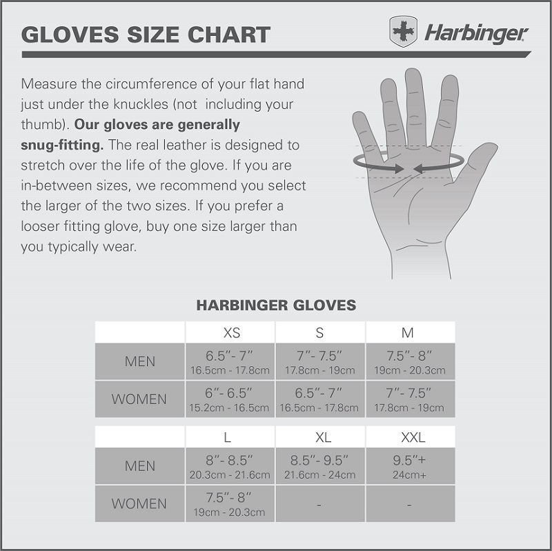 Harbinger HumanX Men's Competition Full Finger Wristwrap Gloves Size M Red/Black 