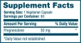 Pregnenolone 50mg / 60 Caps.