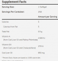 Cod Liver Oil 650 mg / 250Softgels.