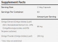 Ginkgo Biloba 60mg / 60 VCaps.