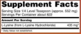 L-Lysine Powder 454g