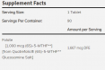 Methyl Folate 1,000 mcg (5-MTHF) / 90 Tabs