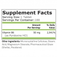 Vitamin B-6 (Pyridoxine) 50mg. / 100 Tabs