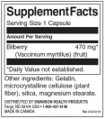 Bilberry Fruit 470 mg / 100 Caps