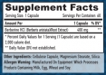 Berberine HCL 400 mg / 60 Vcaps