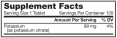 Potassium Citrate 99 mg / 120 Tabs