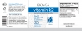 Vitamin K2 100 mcg / 30 Caps