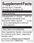 Ashwagandha Extract - with Bioperine 4:1 Extract / 120 Caps