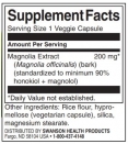 Magnolia Extract Standardized 200 mg / 30 Vcaps