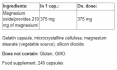 Magnesium Oxide 375 mg / 240 Caps