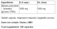 Betaine Anhydrous (Trimethylglycine) / 120 Caps