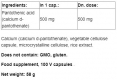 Pantothenic Acid (Vitamin B5) 500 mg / 100 Caps
