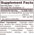 Calcium 500 with Vitamin D / 60 Tabs