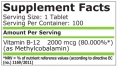 Methyl B-12 2000 mcg / 100 Tabs