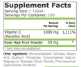 Vitamin C-1000 + Rose Hips / 100 Tabs