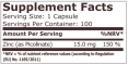 Zinc Picolinate 15 mg / 100 Caps