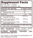 Super Omega 3 Fish Oil / 1000 mg - 400 EPA / 300 DHA / 200 Softgels