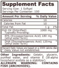 Omega-3 Fish Oil 1000 mg / 100 Softgels
