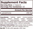 Glutathione 250 mg / 60 Caps