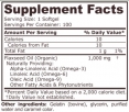 Flax Oil 1000 mg / 100 Softgels