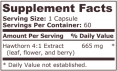 Hawthorn Extract / 60 Caps