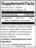 Magnesium Taurate 100 mg / 120 Tabs