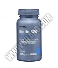 GNC Biotin 300 mcg. / 100 Tabs.