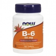 NOW Vitamin B-6 / 50mg. / 100 Tabs.