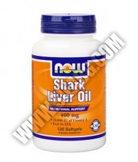NOW Shark Liver Oil 400mg. / 120 Softgels