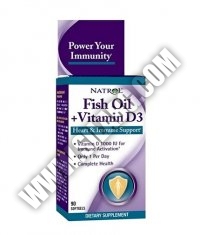 NATROL Fish Oil & Vitamin D3 / 90 Softgels