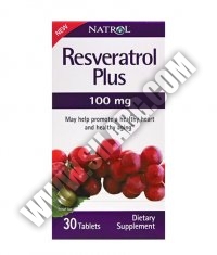 NATROL Resveratrol Plus 100mg. / 30 Tabs.