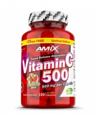 AMIX Vitamin C /with Rose Hips/ 500mg. / 125 Caps.