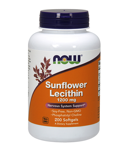 NOW Sunflower Lecithin /Non-GMO/1200mg./ 200 Softgels