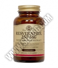 SOLGAR Resveratrol 250mg. / 30 Softgels