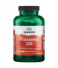 SWANSON Flaxseed Oil 1000mg. / 100 Softgels.