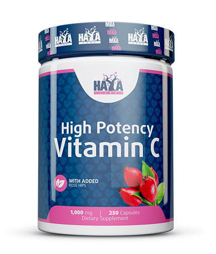 HAYA LABS High Potency Vitamin C 1000 mg with Rose Hips / 250 Caps 0.250