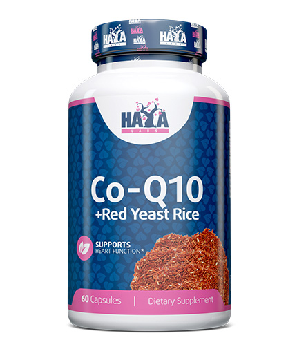 HAYA LABS Coenzyme Co-Q10 60 mg & Red Yeast Rice 500 mg / 60 Caps