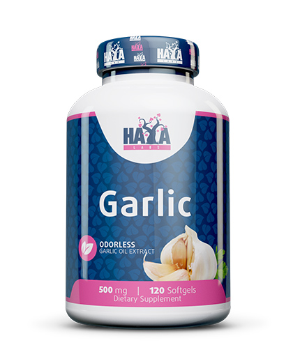 HAYA LABS Odorless Garlic 500 mg / 120 Softgels
