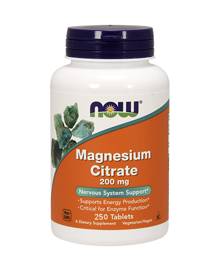 NOW Magnesium Citrate 200mg. / 250 Tabs.
