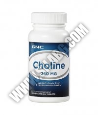 GNC Choline 250mg / 100 Tabs.