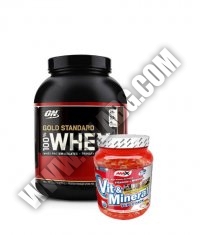 PROMO STACK ON 100% Whey Gold Standard 5 Lbs. / Amix Super Vit & Mineral Pack