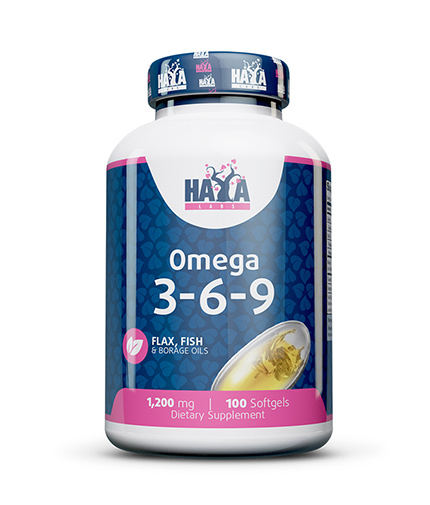 HAYA LABS Omega 3-6-9 1200 mg / 100 Softgels 0.100