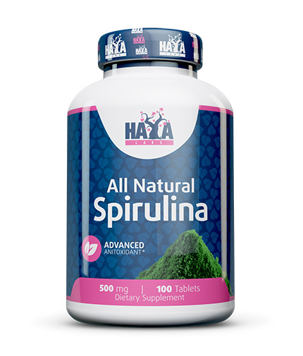HAYA LABS All Natural Spirulina 500mg. / 100 Tabs.