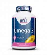 HAYA LABS Omega 3 1000 mg Fish Oil / 100 Softgels