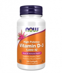 NOW Vitamin D-3 / 1000 IU / 180 Softgels