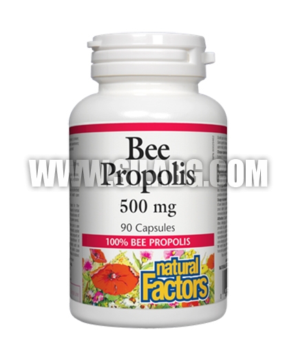 NATURAL FACTORS Bee Propolis 500mg / 90caps.