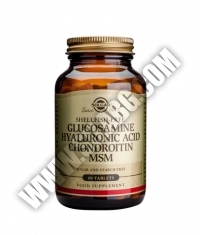 SOLGAR Glucosamine Hyaluronic Acid Chondroitin MSM / 60tabs.