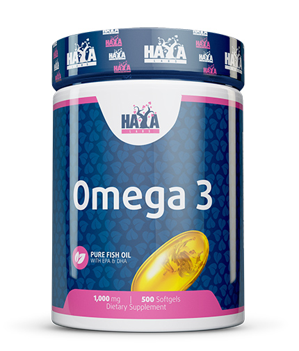 HAYA LABS Omega 3 1000 mg Fish Oil / 500 Softgels 0.500